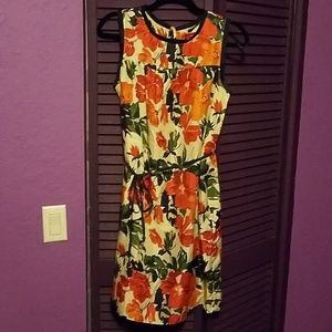 Oscar a line  100% silksilk dress with pockets